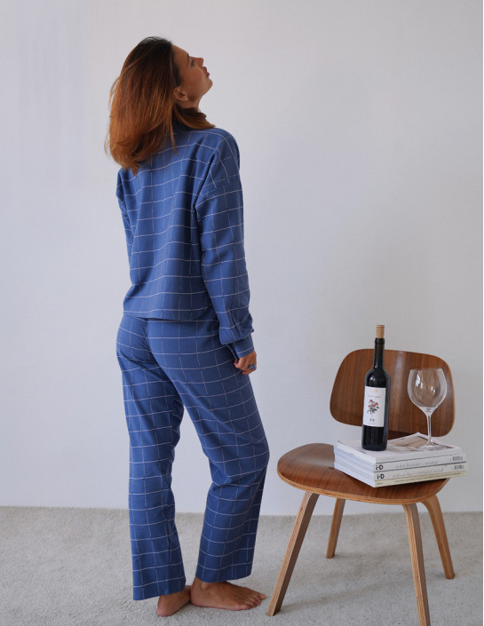Pants Flannel Jeanscolor