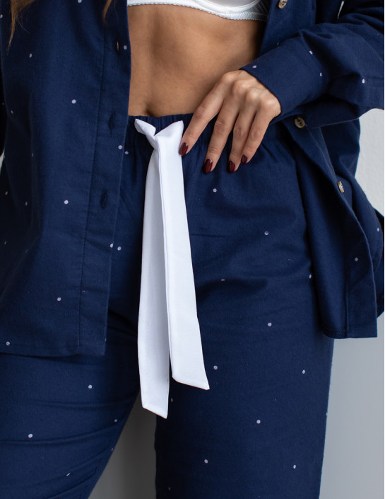Pants Flannel Darkblue