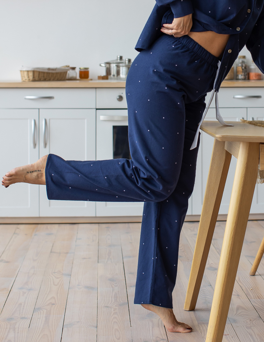 Pants Flannel Darkblue