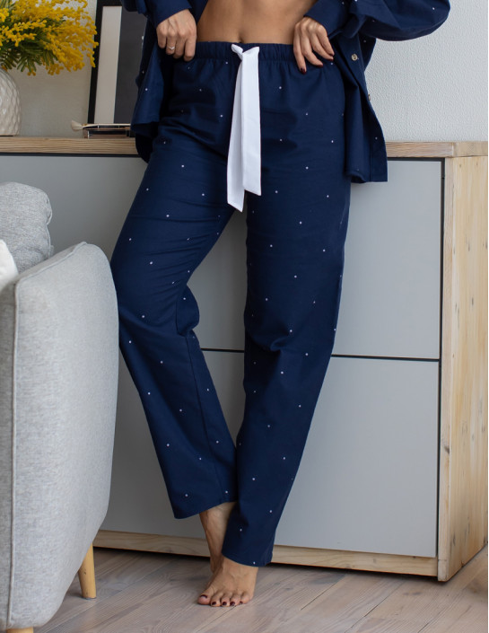 Pants Flannel Darkblue