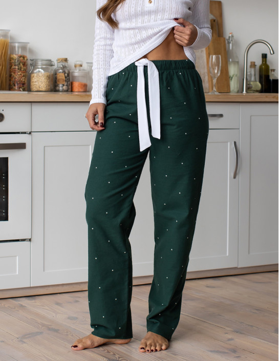 Pants Flannel Darkgreen